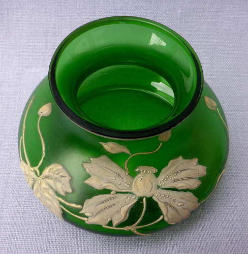 Art Nouveau Bohemian Satin Glass Vase