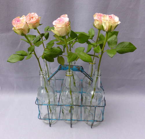 Vintage French Wire Bottle Carrier