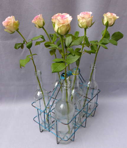 Vintage French Wire Bottle Carrier