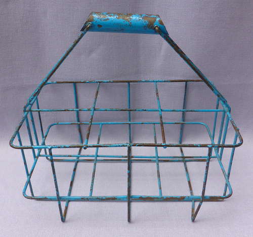 Vintage French Wire Bottle Carrier