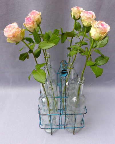 Vintage French Wire Bottle Carrier