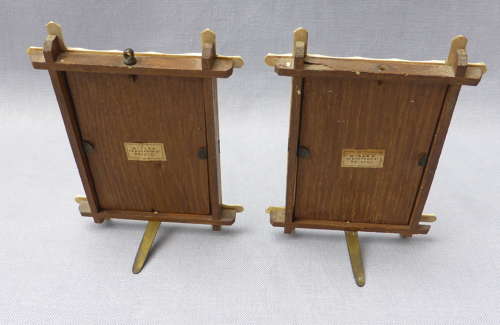Pair of early 19thC miniature silhouette portraits