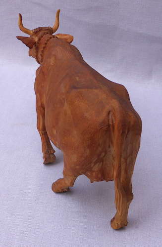 Carved Wooden Alpine Cow