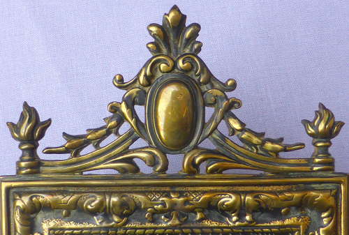 French Brass Baroque Style Mirror