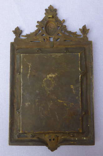French Brass Baroque Style Mirror