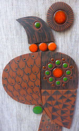 Hornsea Muramic Peacock Wall Plaque