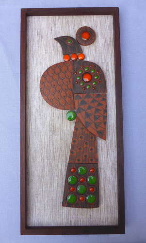 Hornsea Muramic Peacock Wall Plaque