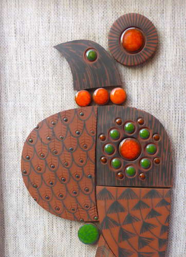 Hornsea Muramic Peacock Wall Plaque