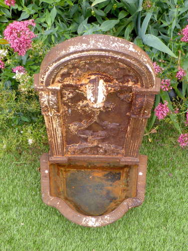 Victorian Cast Iron Dolphin Wall Fountain