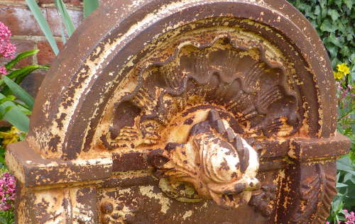 Victorian Cast Iron Dolphin Wall Fountain