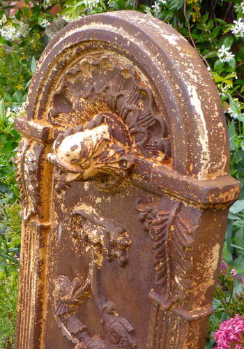 Victorian Cast Iron Dolphin Wall Fountain