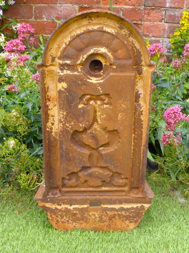 Victorian Cast Iron Dolphin Wall Fountain