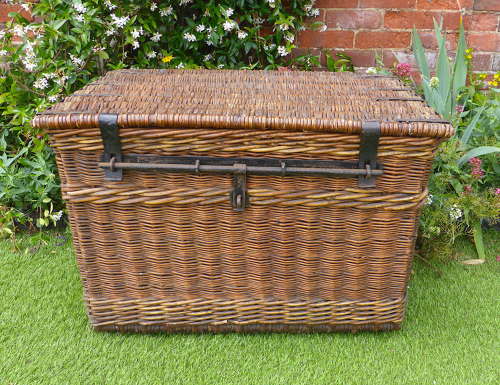 Large Edwardian Country House Laundry Basket