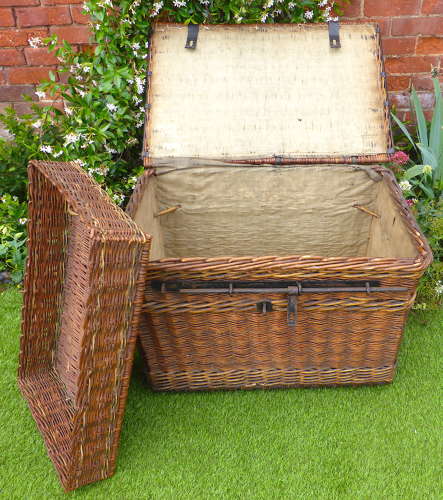 Large Edwardian Country House Laundry Basket
