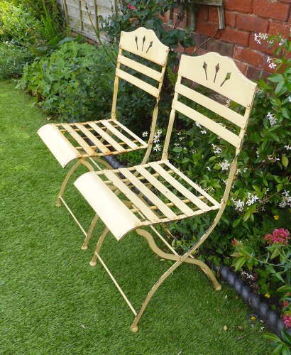 Pair of French Metal Bistro Chairs