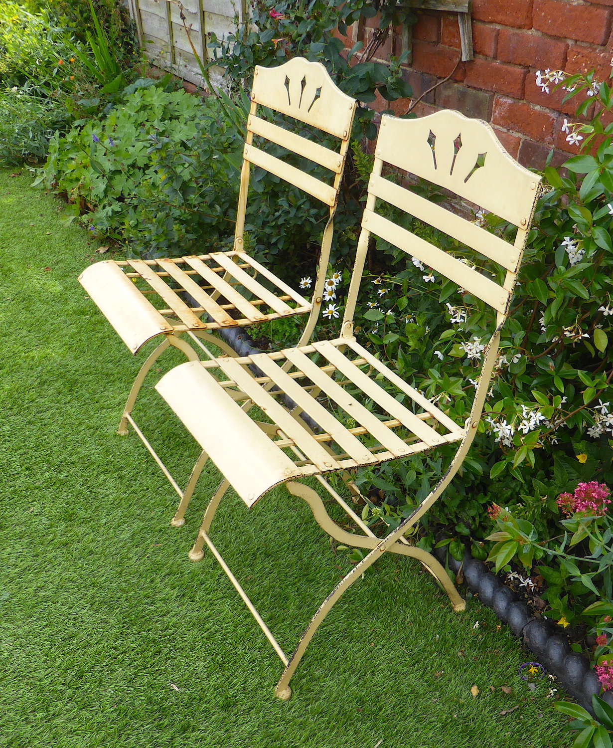 Pair of French Metal Bistro Chairs