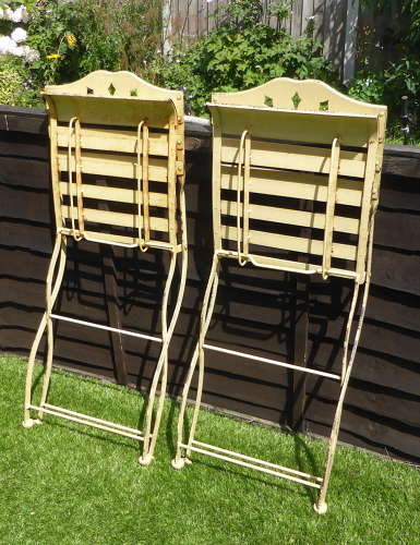 Pair of French Metal Bistro Chairs