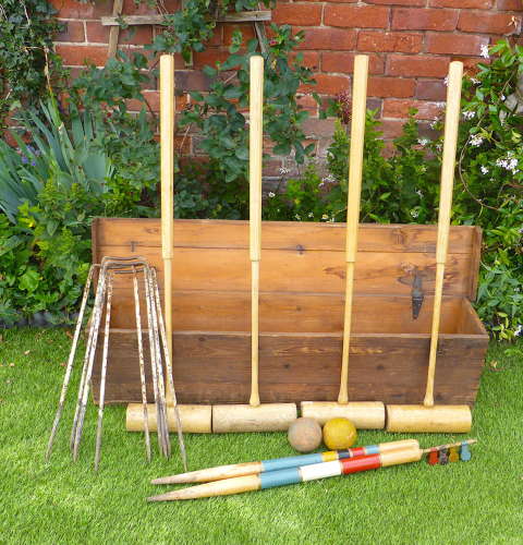 Vintage Sykes Garden Croquet Set