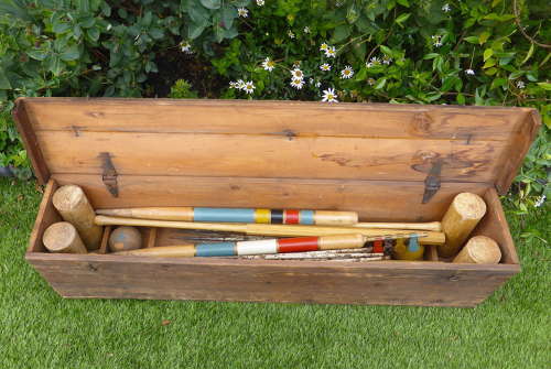 Vintage Sykes Garden Croquet Set