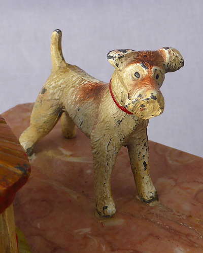 Cold-Painted Wire Haired Fox Terrier Ink Stand