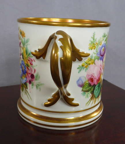 Handpainted 19th Century Floral Cider Mug