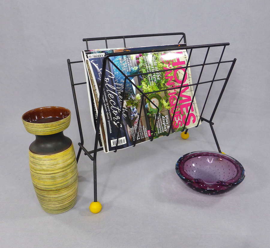 1950s Atomic Magazine Rack