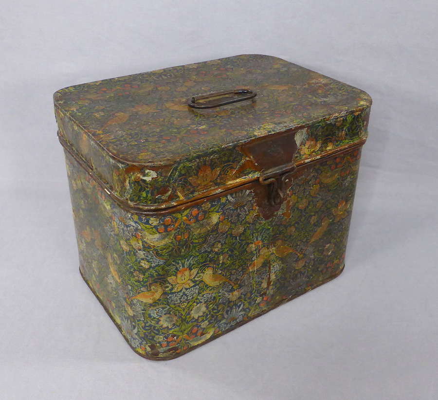 Small Paper-Covered Tin Trunk
