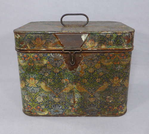 Small Paper-Covered Tin Trunk