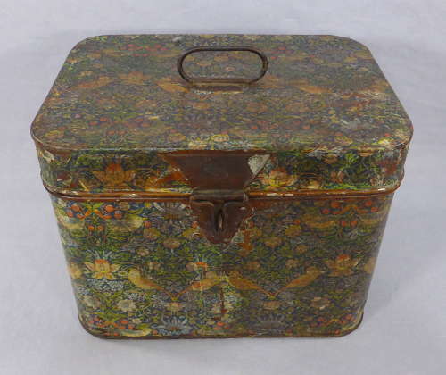 Small Paper-Covered Tin Trunk