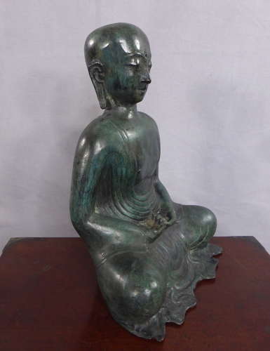 Patinated Bronze Buddhistic Luohan Figure