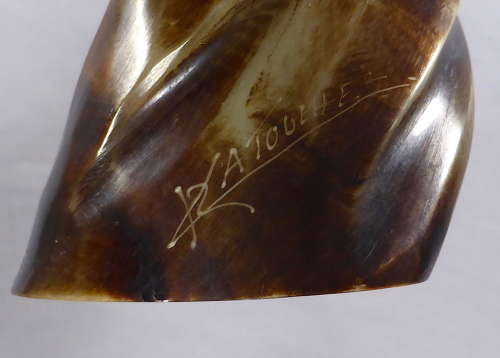 Carved Horn Bird