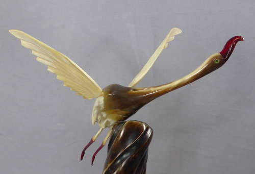 Carved Horn Bird