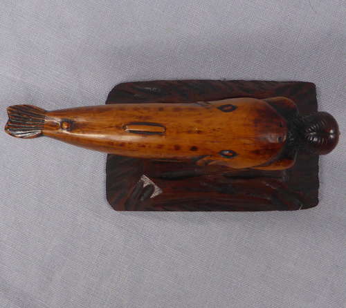 Jonah & the Whale Folk Art Carving