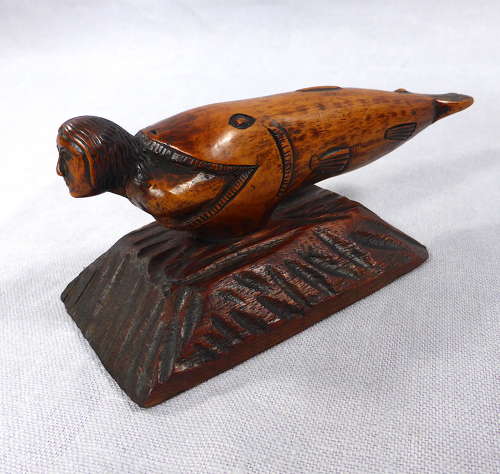 Jonah & the Whale Folk Art Carving