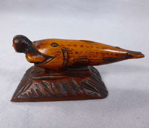 Jonah & the Whale Folk Art Carving