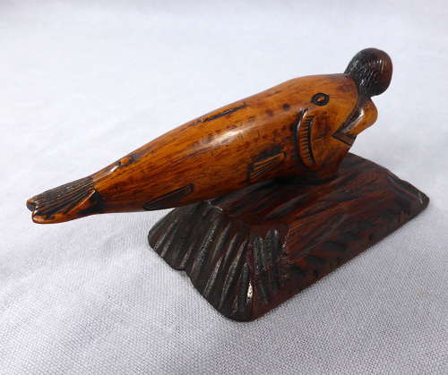 Jonah & the Whale Folk Art Carving