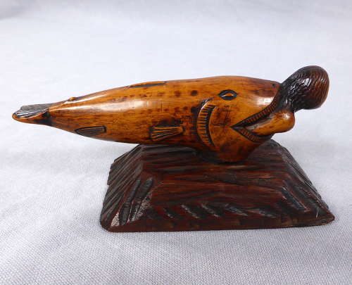 Jonah & the Whale Folk Art Carving