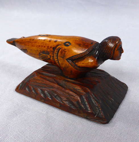 Jonah & the Whale Folk Art Carving
