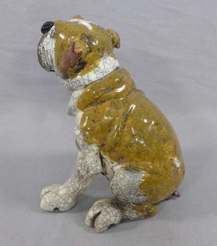 Raku Pottery Bulldog by Phil Hayes