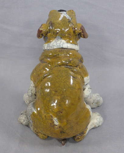 Raku Pottery Bulldog by Phil Hayes