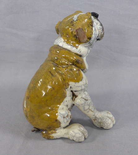 Raku Pottery Bulldog by Phil Hayes