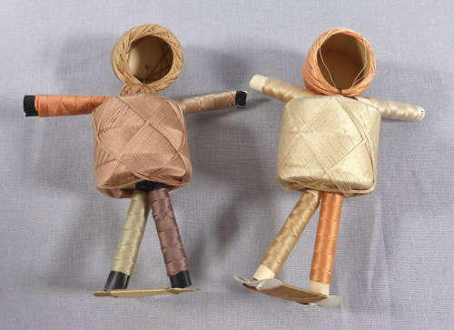 Pair of Mending Maid Dolls