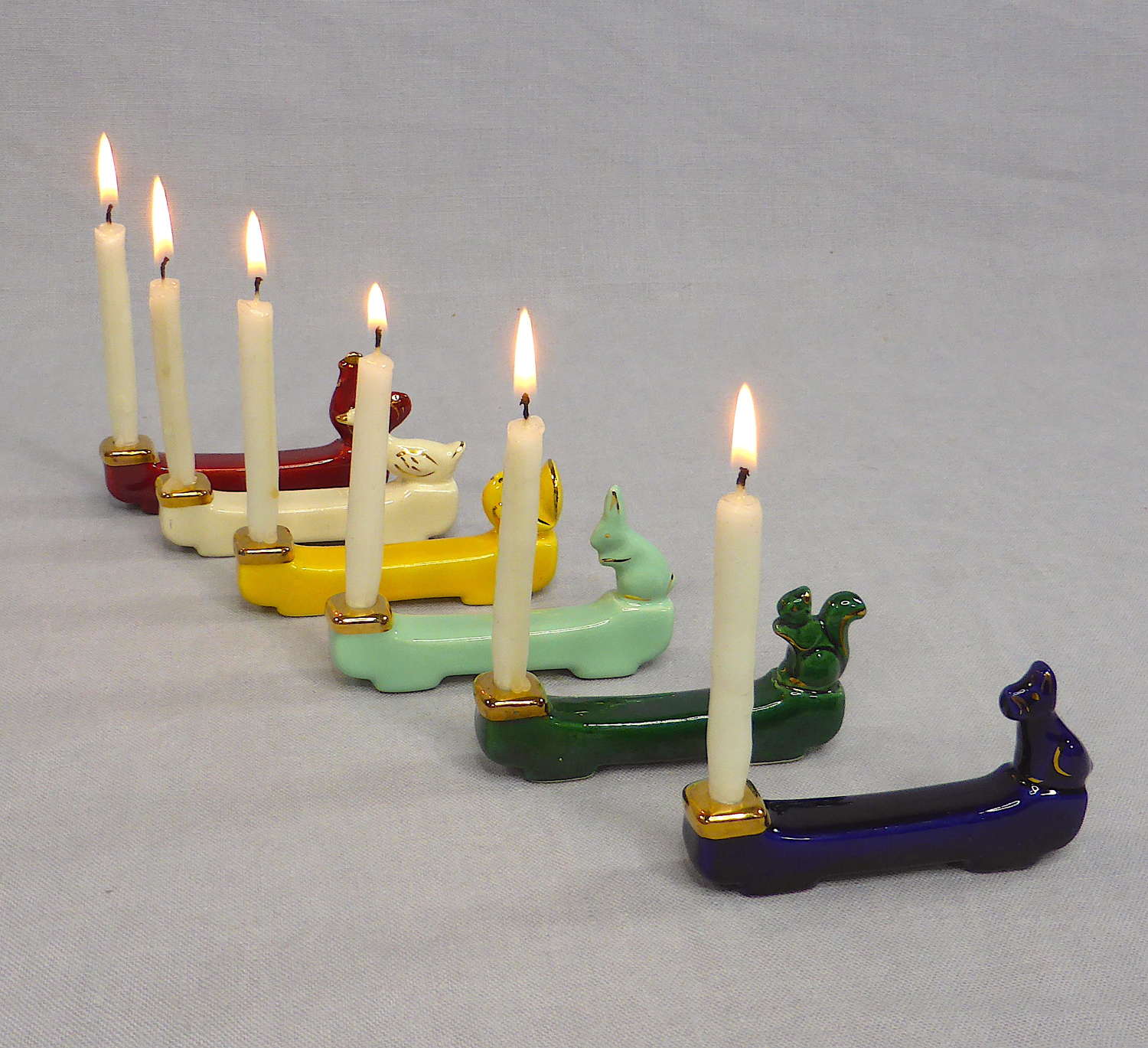 Unusual Knife Rest Candle Holders