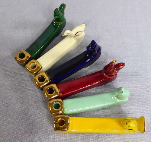 Unusual Knife Rest Candle Holders