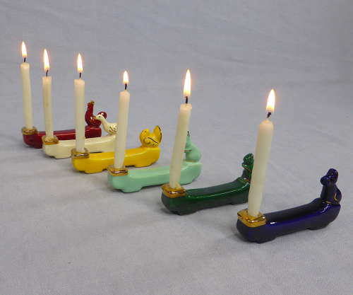 Unusual Knife Rest Candle Holders