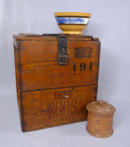 Large wooden egg crate