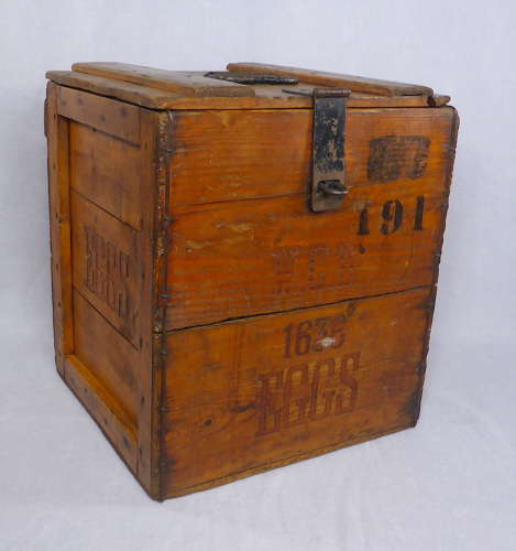 Large wooden egg crate