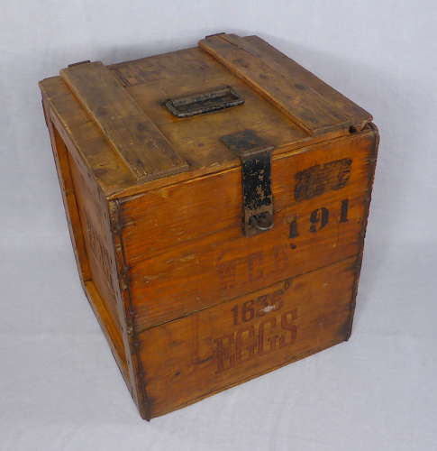Large wooden egg crate
