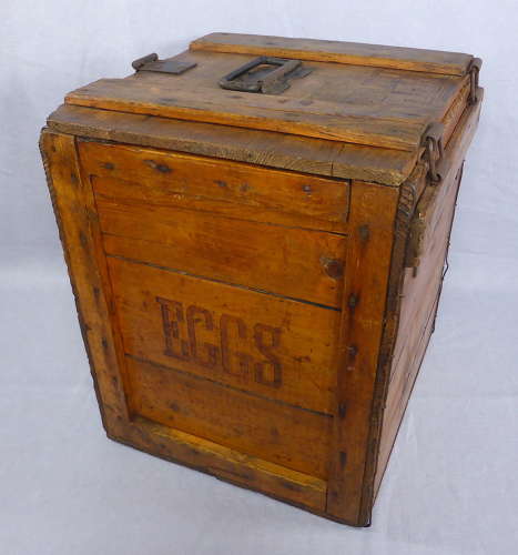 Large wooden egg crate