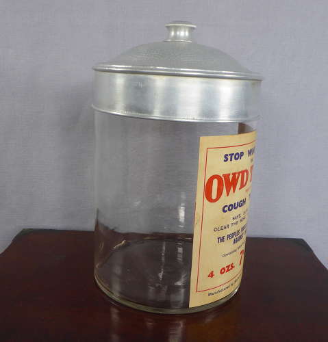 Owd Tom's cough tablets jar